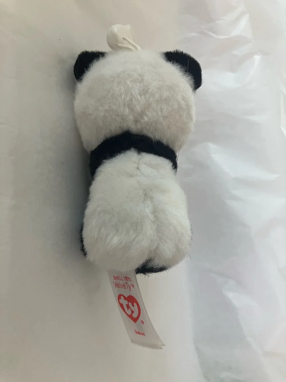 Ty Plush Panda Bag Charm - White and Black with Blue Eyes - Picture 5 of 5